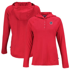 Chicago Cubs Cutter & Buck Women's Stars And Stripes Coastline Epic Comfort Eco Recycled Hoodie Raglan Long Sleeve T-Shirt - Red