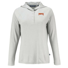 Pittsburgh Pirates Cutter & Buck Women's Cooperstown Collection Coastline Epic Comfort Eco Recycled Hoodie Raglan Long Sleeve T-Shirt - Gray