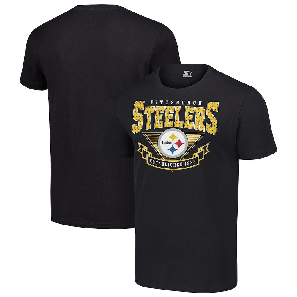 Pittsburgh Steelers Starter 80s Inspired Team Logo T-Shirt - Black sale