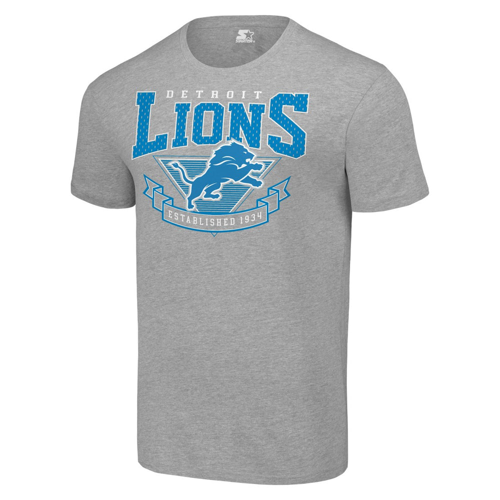 Detroit Lions Starter 80s Inspired Team Logo T-Shirt - Heather Gray discount