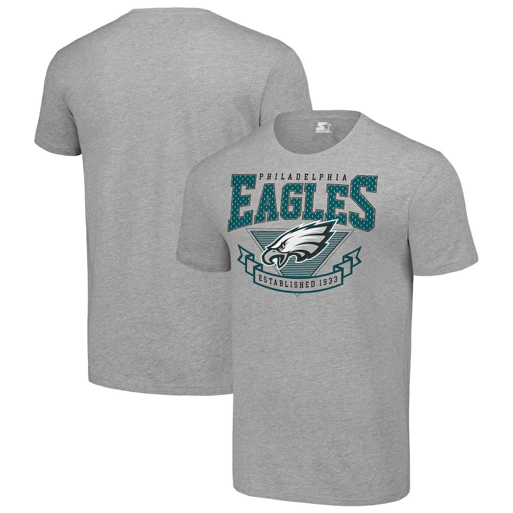 Philadelphia Eagles Starter 80s Inspired Team Logo T-Shirt - Heather Gray discount