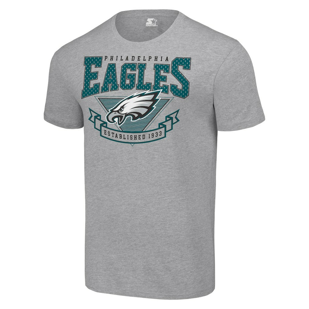 Philadelphia Eagles Starter 80s Inspired Team Logo T-Shirt - Heather Gray discount