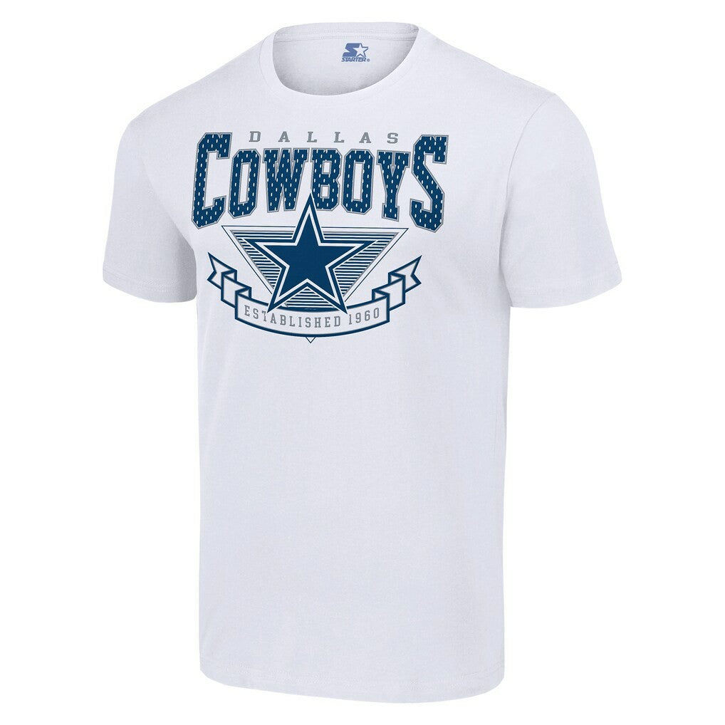 Dallas Cowboys Starter 80s Inspired Team Logo T-Shirt - White outlet