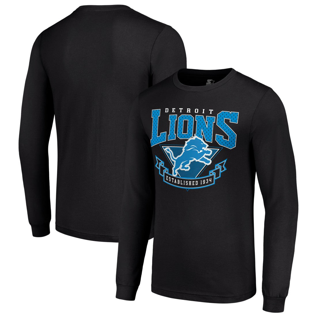 Detroit Lions Starter '80s Inspired Team Logo Long Sleeve T-Shirt - Black outlet