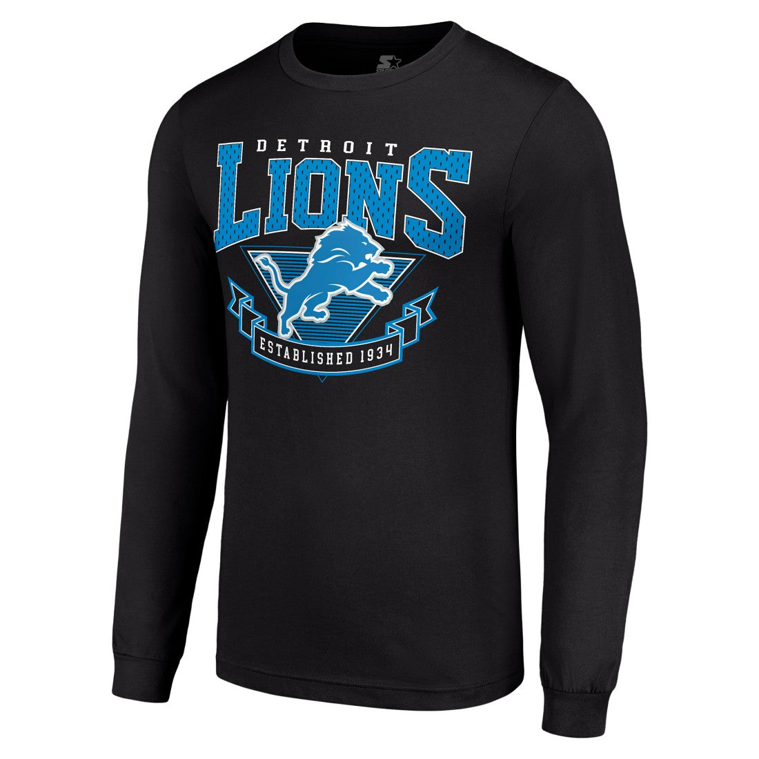 Detroit Lions Starter '80s Inspired Team Logo Long Sleeve T-Shirt - Black outlet