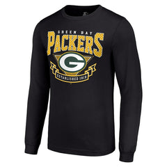 Green Bay Packers Starter '80s Inspired Team Logo Long Sleeve T-Shirt - Black outlet