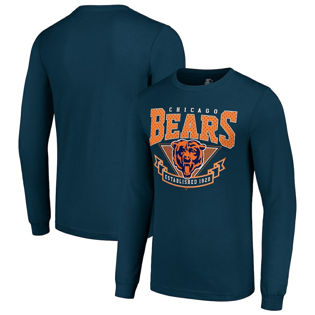 Chicago Bears Starter '80s Inspired Team Logo Long Sleeve T-Shirt - Navy online
