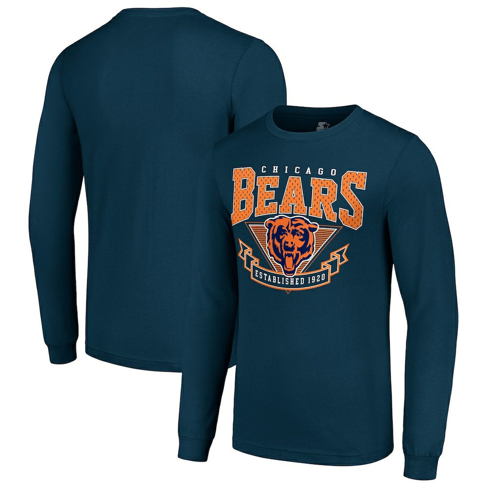 Chicago Bears Starter '80s Inspired Team Logo Long Sleeve T-Shirt - Navy online