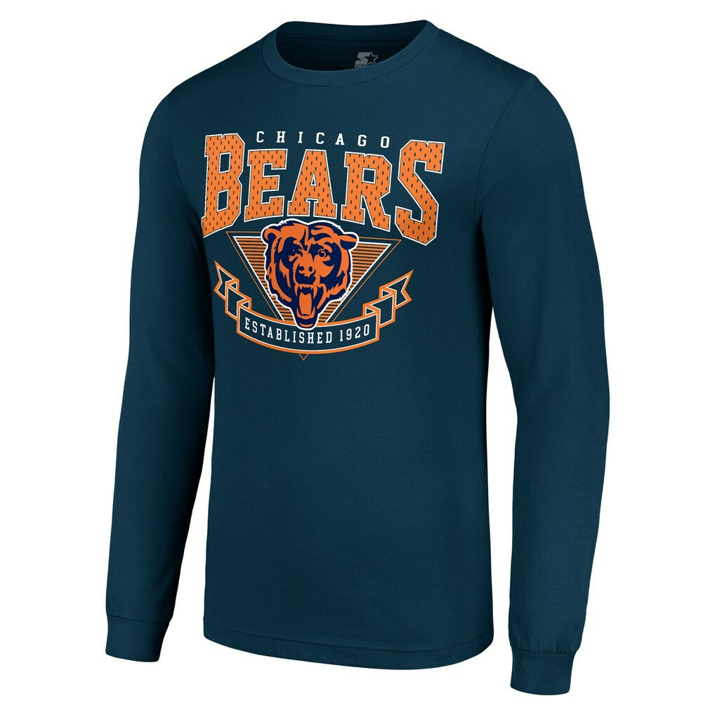 Chicago Bears Starter '80s Inspired Team Logo Long Sleeve T-Shirt - Navy online