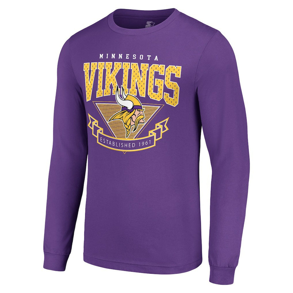 Minnesota Vikings Starter '80s Inspired Team Logo Long Sleeve T-Shirt - Purple outlet