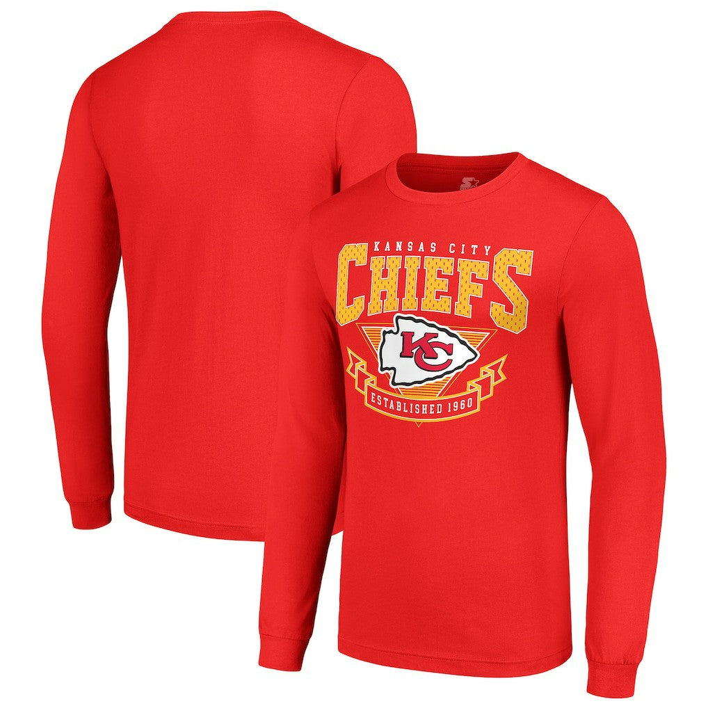 Kansas City Chiefs Starter '80s Inspired Team Logo Long Sleeve T-Shirt - Red cheap