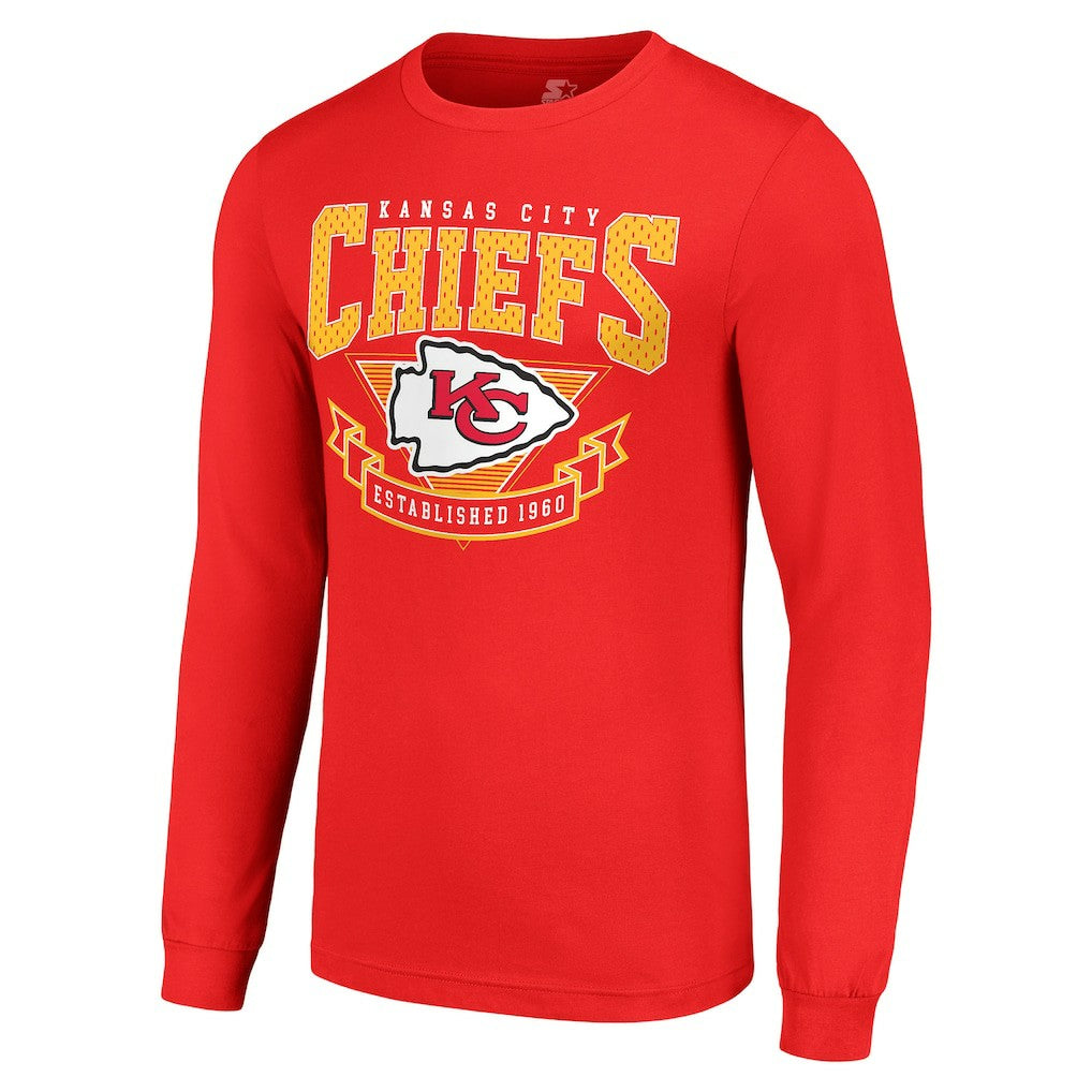 Kansas City Chiefs Starter '80s Inspired Team Logo Long Sleeve T-Shirt - Red cheap