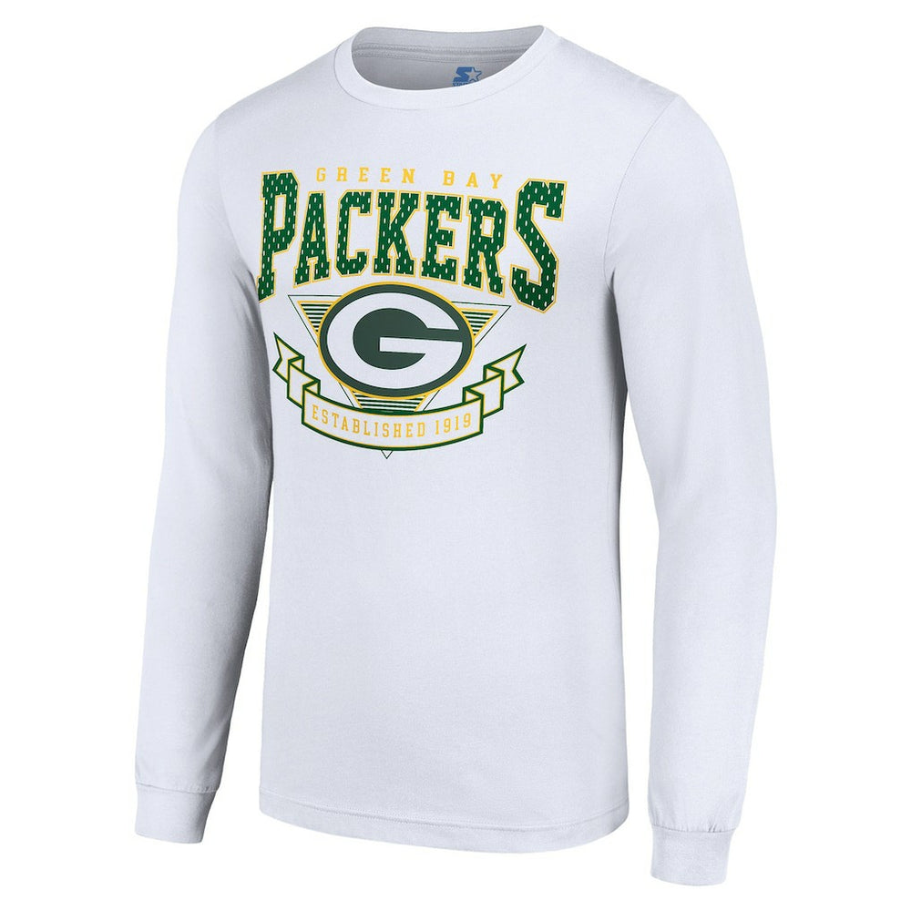 Green Bay Packers Starter '80s Inspired Team Logo Long Sleeve T-Shirt - White sale