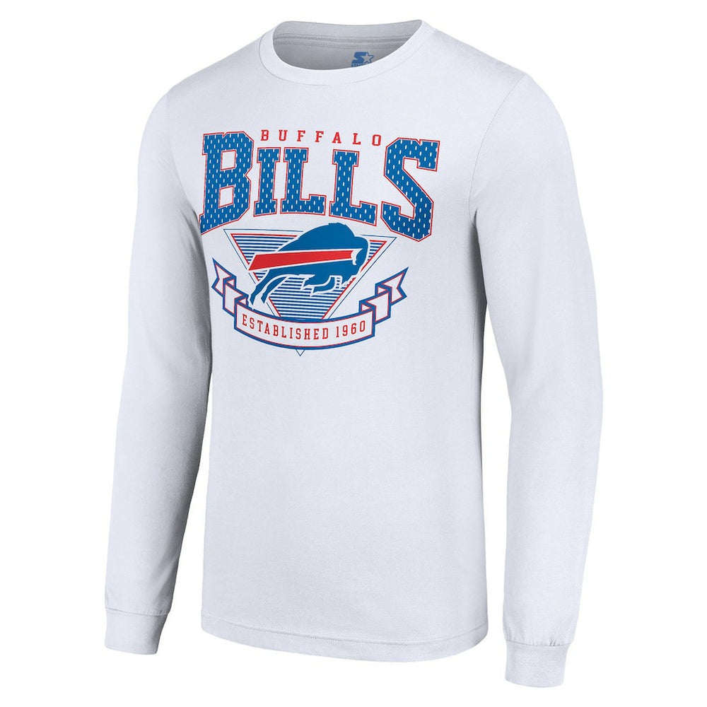Buffalo Bills Starter '80s Inspired Team Logo Long Sleeve T-Shirt - White for sale