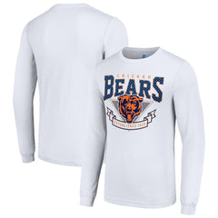 Chicago Bears Starter '80s Inspired Team Logo Long Sleeve T-Shirt - White discount