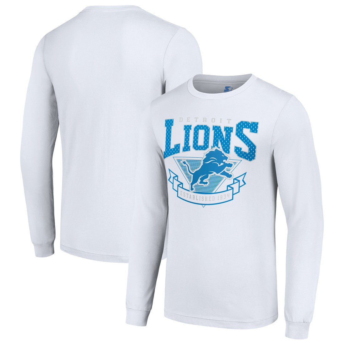 Detroit Lions Starter '80s Inspired Team Logo Long Sleeve T-Shirt - White on sale