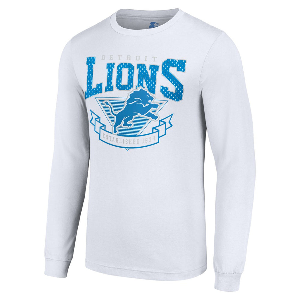 Detroit Lions Starter '80s Inspired Team Logo Long Sleeve T-Shirt - White on sale