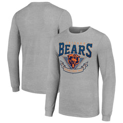 Chicago Bears Starter '80s Inspired Team Logo Long Sleeve T-Shirt - Heather Gray cheap