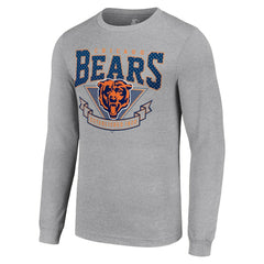 Chicago Bears Starter '80s Inspired Team Logo Long Sleeve T-Shirt - Heather Gray cheap