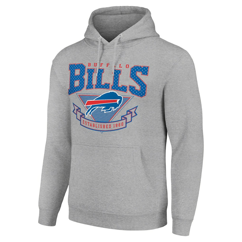 Buffalo Bills Starter ‘80s Inspired Pullover Hoodie - Heather Gray on sale