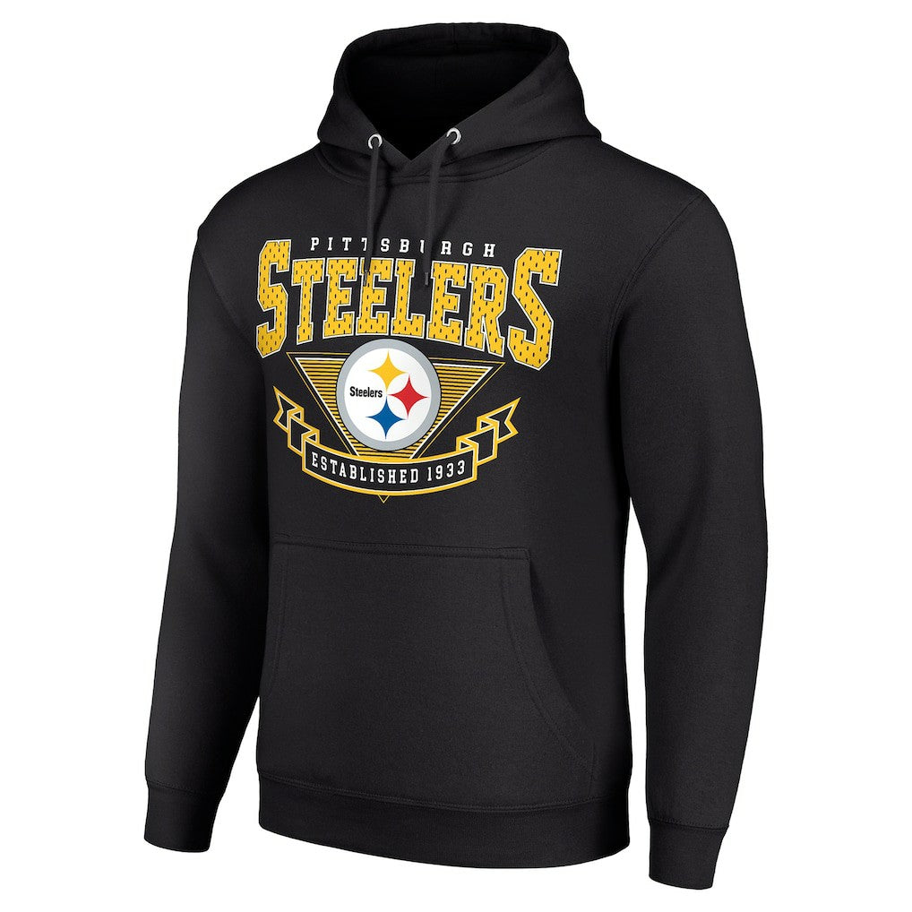 Pittsburgh Steelers Starter ‘80s Inspired Pullover Hoodie - Black for sale