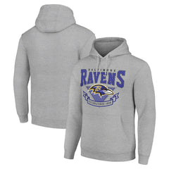 Baltimore Ravens Starter ‘80s Inspired Pullover Hoodie - Heather Gray for sale