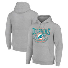 Miami Dolphins Starter ‘80s Inspired Pullover Hoodie - Heather Gray outlet