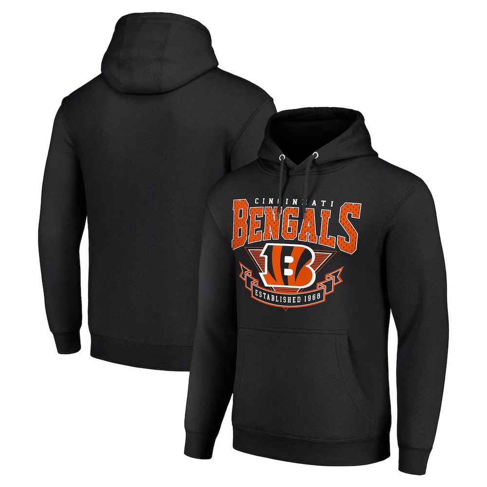 Cincinnati Bengals Starter ‘80s Inspired Pullover Hoodie - Black cheap