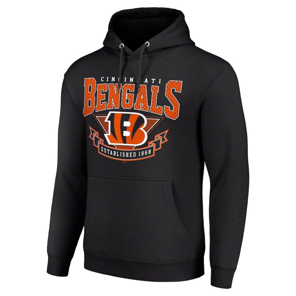 Cincinnati Bengals Starter ‘80s Inspired Pullover Hoodie - Black cheap