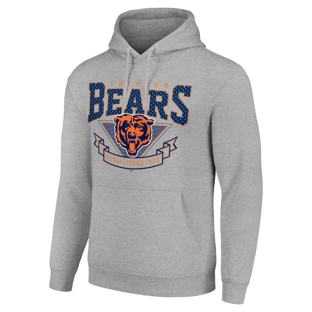 Chicago Bears Starter ‘80s Inspired Pullover Hoodie - Heather Gray discount
