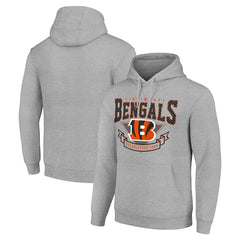 Cincinnati Bengals Starter ‘80s Inspired Pullover Hoodie - Heather Gray for sale