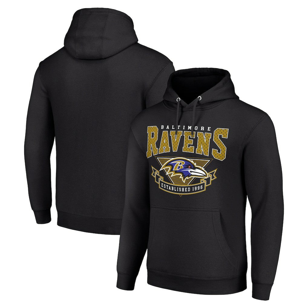 Baltimore Ravens Starter ‘80s Inspired Pullover Hoodie - Black for sale