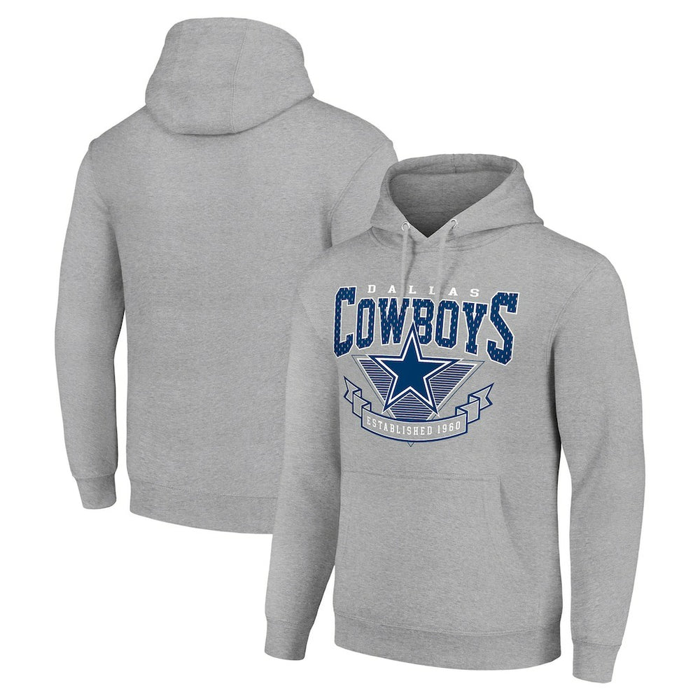 Dallas Cowboys Starter ‘80s Inspired Pullover Hoodie - Heather Gray outlet