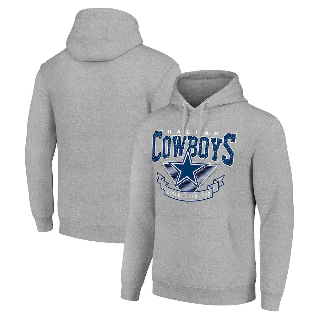 Dallas Cowboys Starter ‘80s Inspired Pullover Hoodie - Heather Gray outlet
