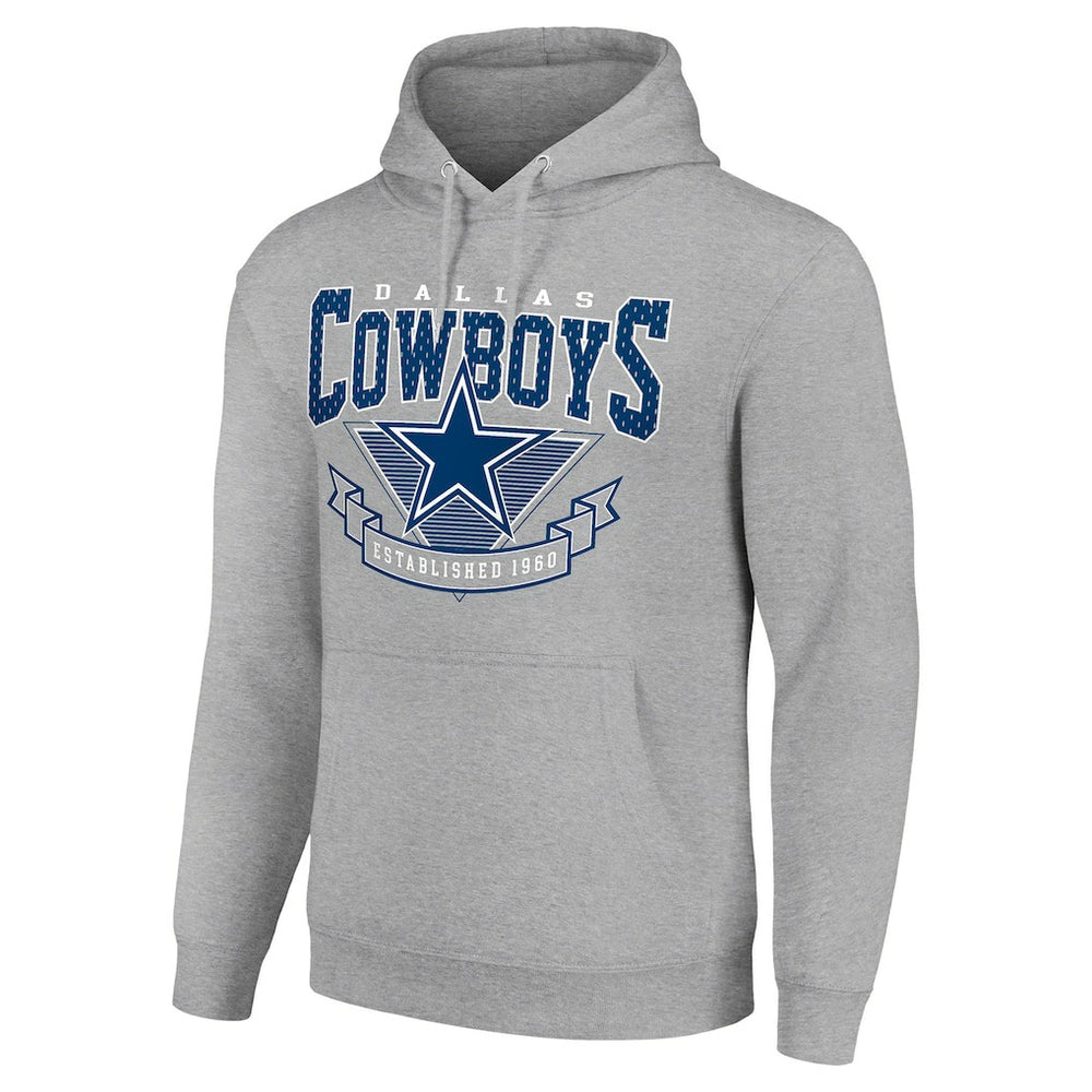 Dallas Cowboys Starter ‘80s Inspired Pullover Hoodie - Heather Gray outlet