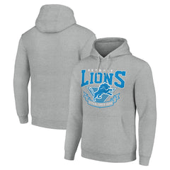 Detroit Lions Starter ‘80s Inspired Pullover Hoodie - Heather Gray cheap