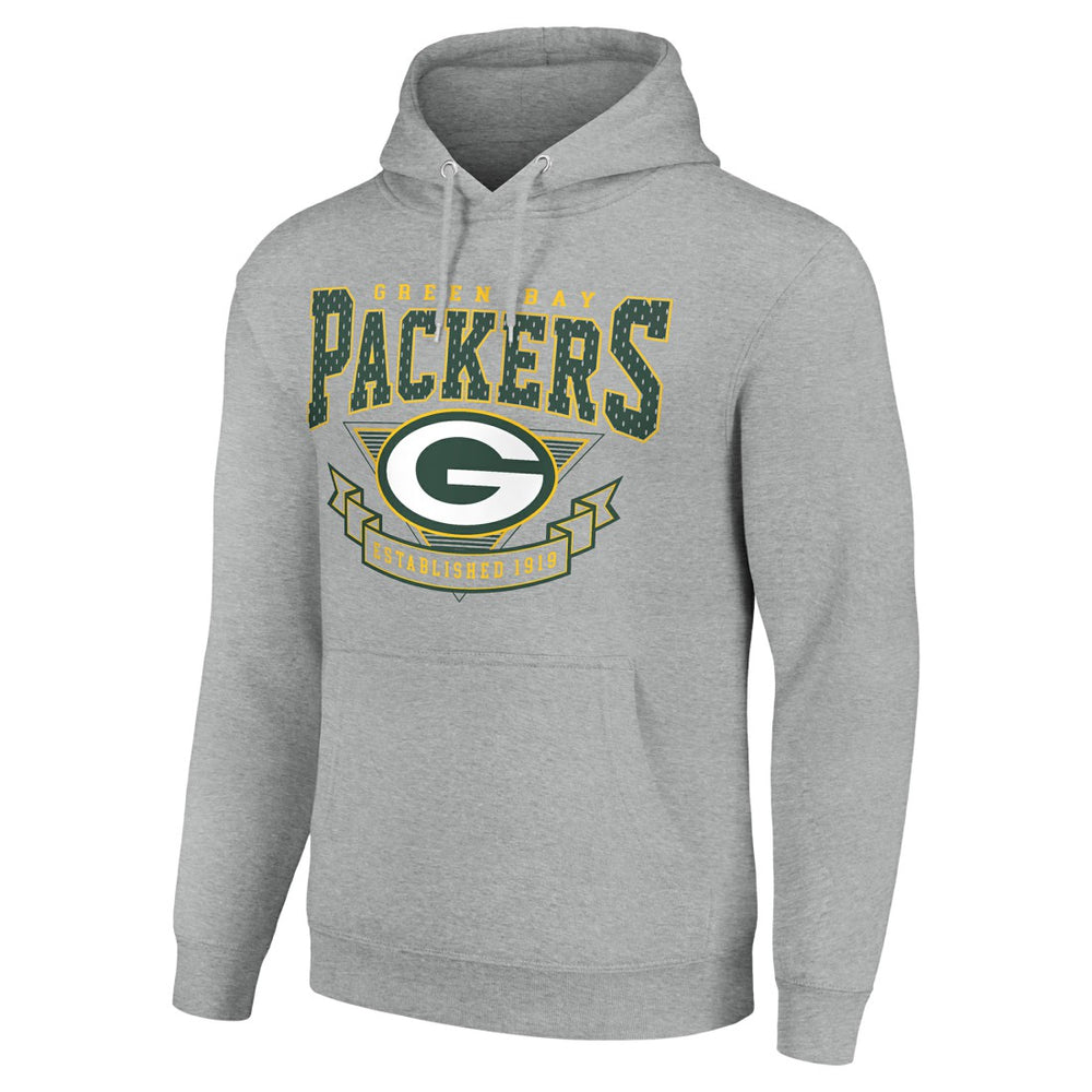 Green Bay Packers Starter ‘80s Inspired Pullover Hoodie - Heather Gray online
