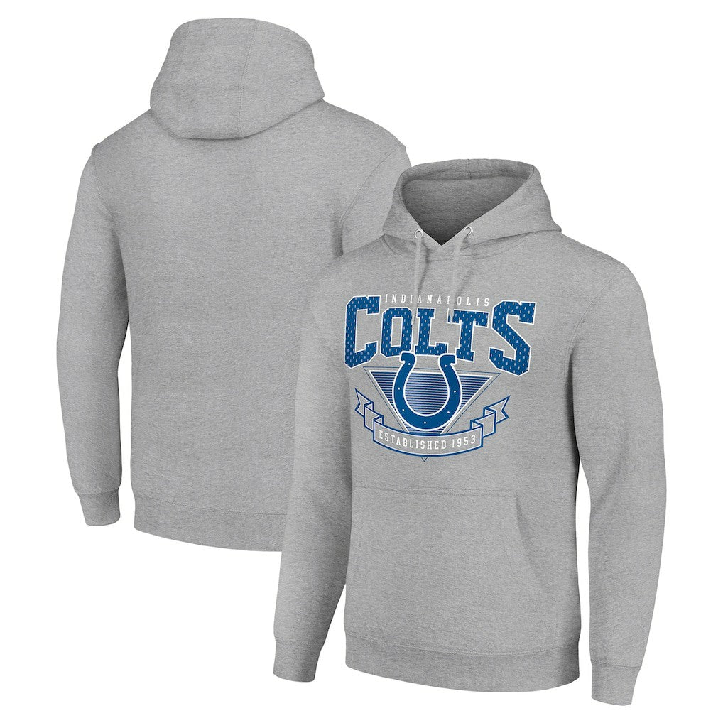 Indianapolis Colts Starter ‘80s Inspired Pullover Hoodie - Heather Gray discount