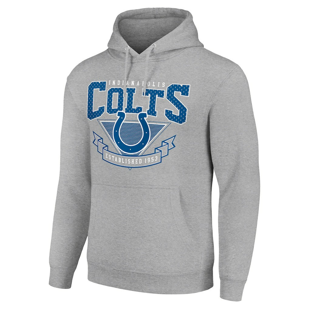 Indianapolis Colts Starter ‘80s Inspired Pullover Hoodie - Heather Gray discount
