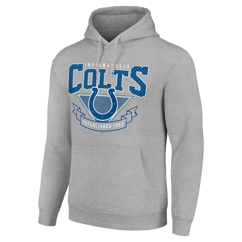 Indianapolis Colts Starter ‘80s Inspired Pullover Hoodie - Heather Gray discount