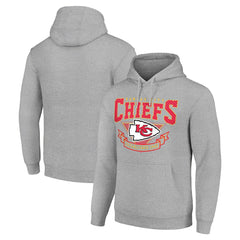 Kansas City Chiefs Starter ‘80s Inspired Pullover Hoodie - Heather Gray sale
