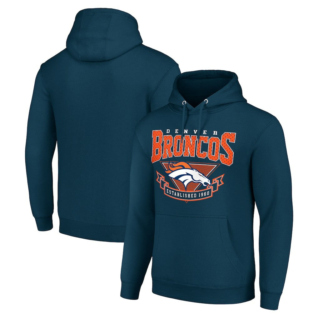 Denver Broncos Starter ‘80s Inspired Pullover Hoodie - Navy discount