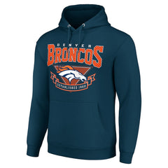 Denver Broncos Starter ‘80s Inspired Pullover Hoodie - Navy discount