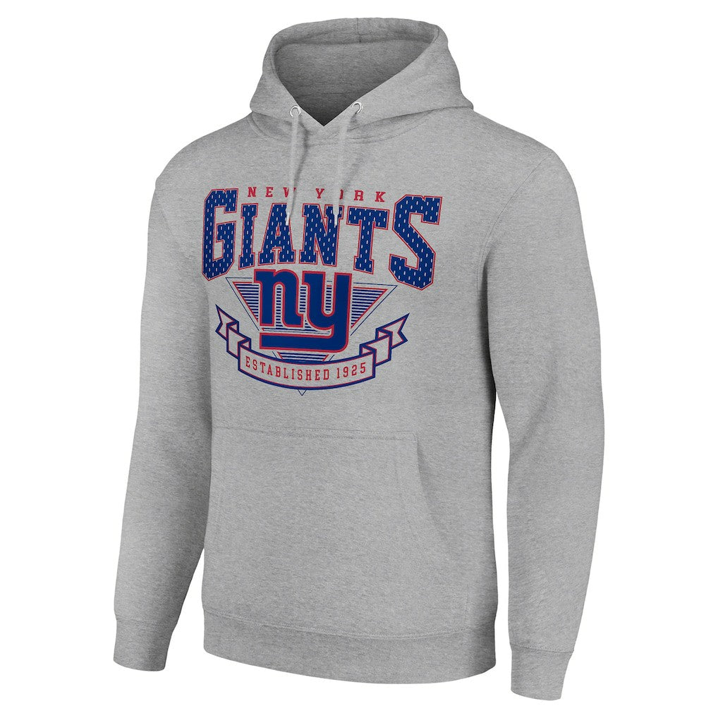 New York Giants Starter ‘80s Inspired Pullover Hoodie - Heather Gray sale