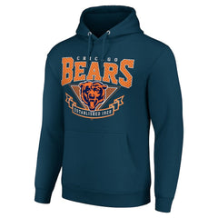 Chicago Bears Starter ‘80s Inspired Pullover Hoodie - Navy on sale