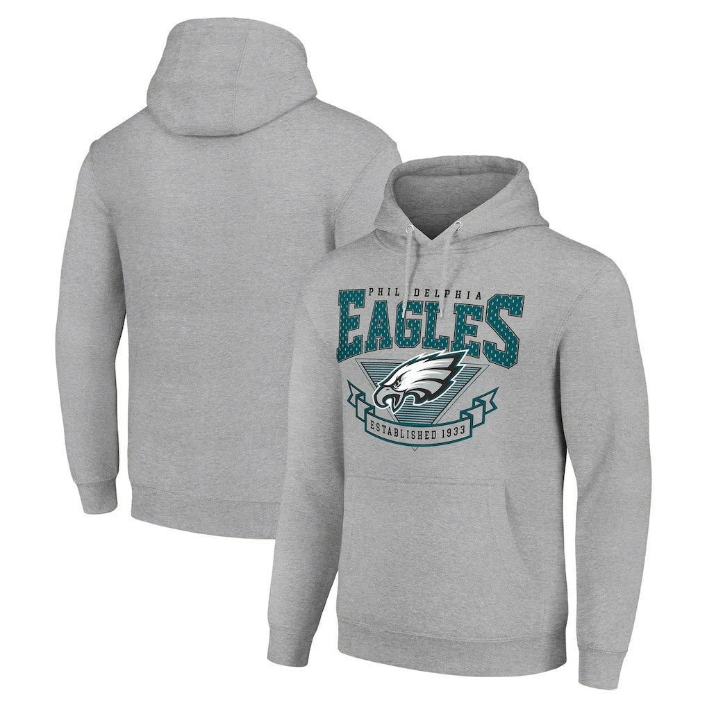 Philadelphia Eagles Starter ‘80s Inspired Pullover Hoodie - Heather Gray sale