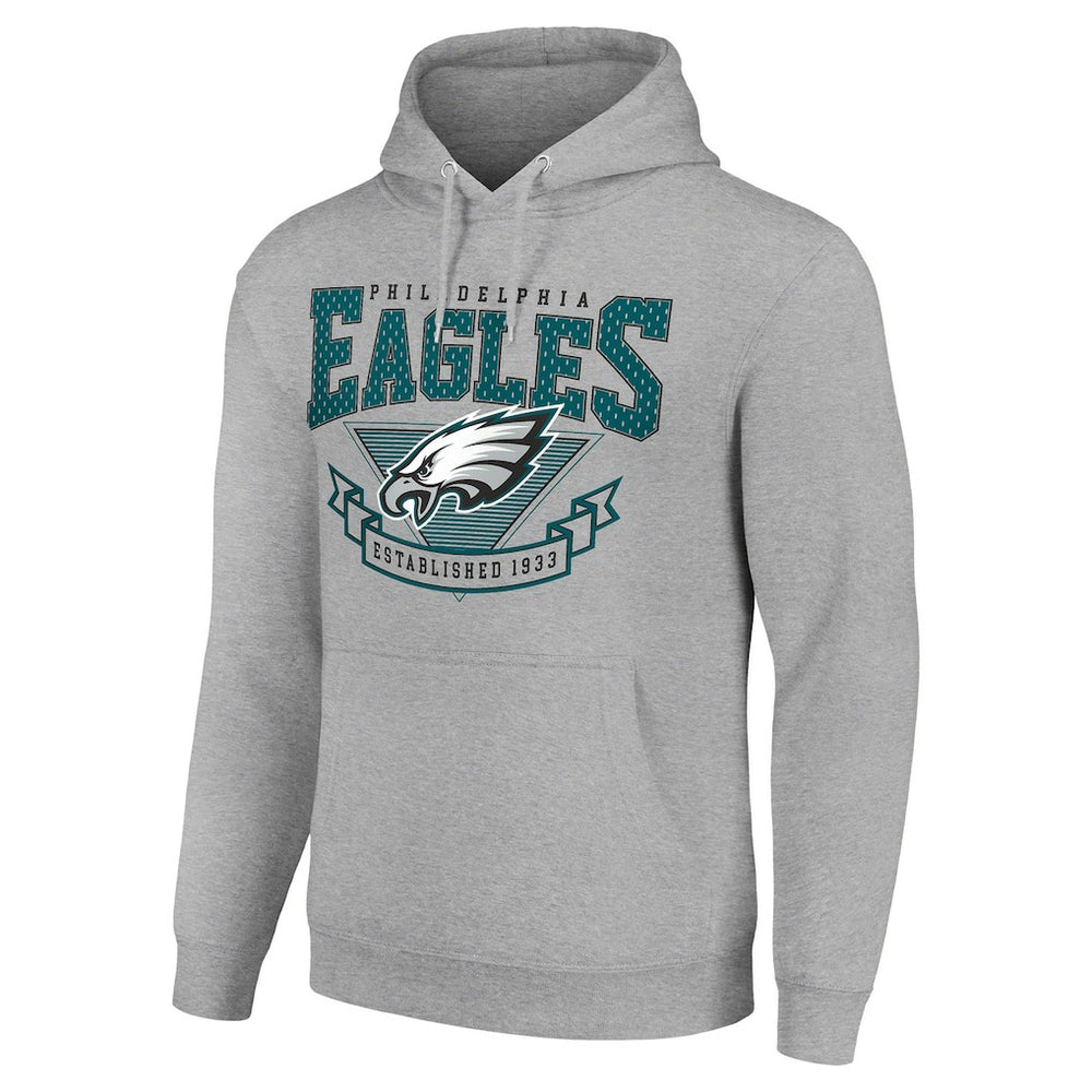 Philadelphia Eagles Starter ‘80s Inspired Pullover Hoodie - Heather Gray sale