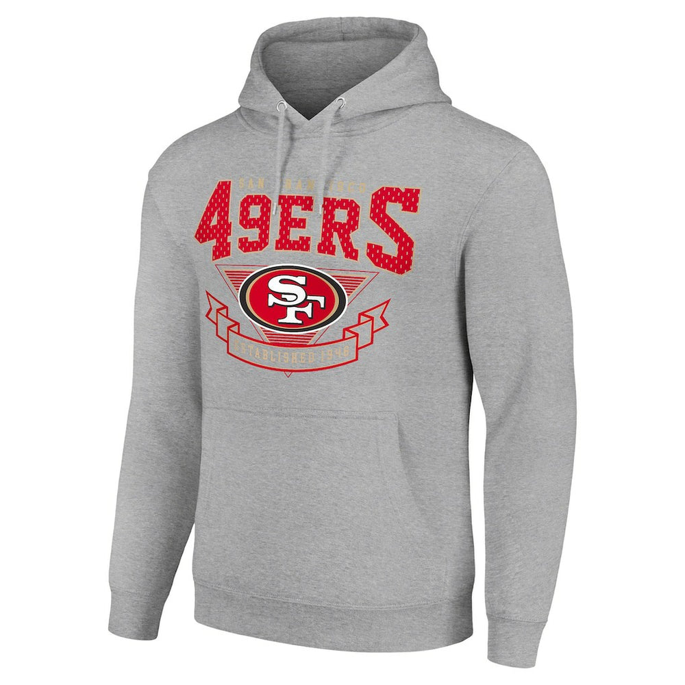 San Francisco 49ers Starter ‘80s Inspired Pullover Hoodie - Heather Gray online