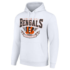 Cincinnati Bengals Starter ‘80s Inspired Pullover Hoodie - White on sale