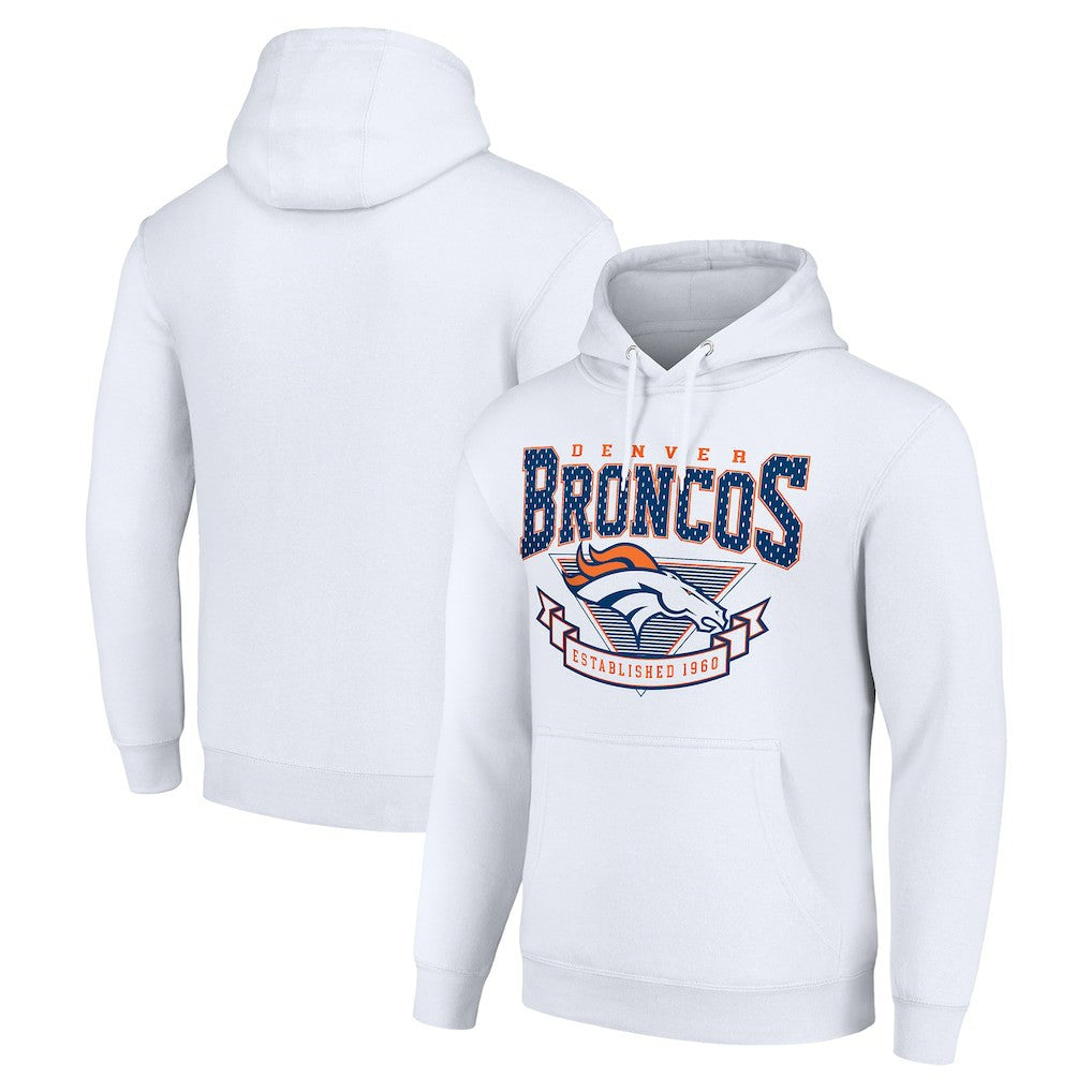 Denver Broncos Starter ‘80s Inspired Pullover Hoodie - White outlet